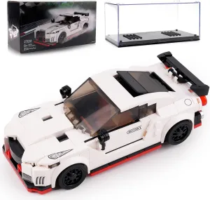 Speed Champio-n Cars Building Block Set for Nissan GTR Car Model 27031 Race JDM Car Building Sets Mini Famous car Series with Display Case for Kids 15 (356PCS)