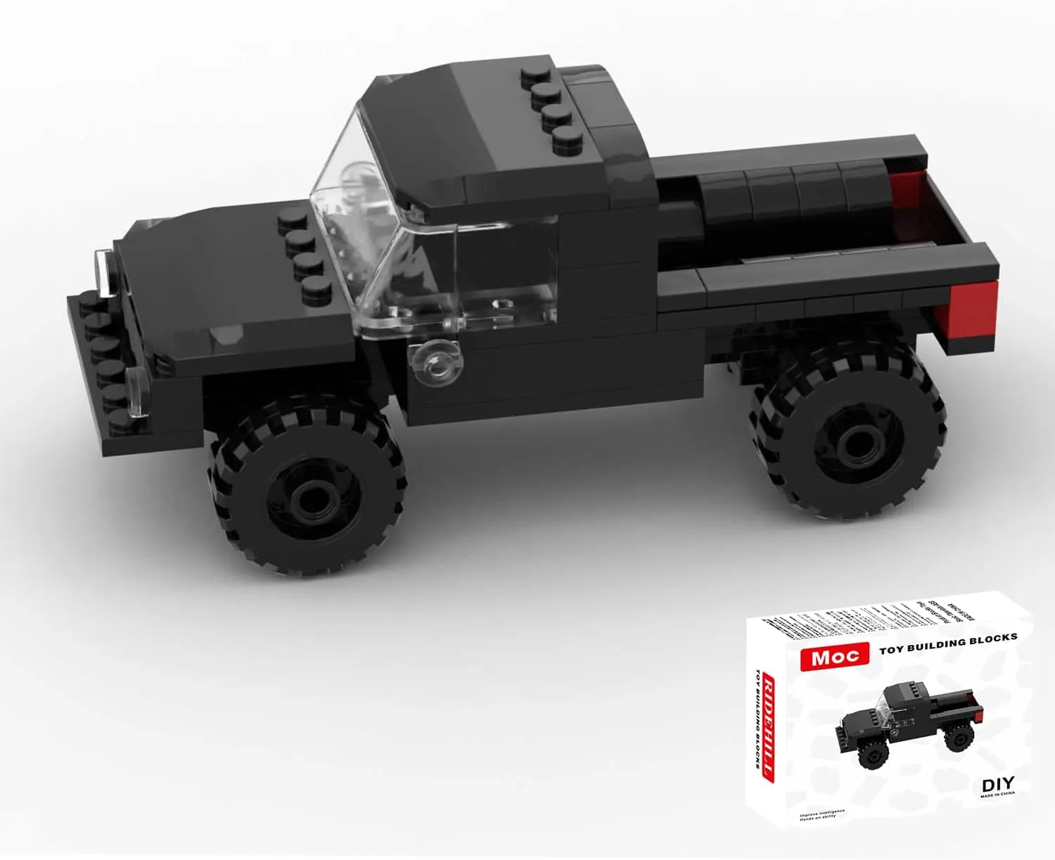 Speed Champions Building Blocks, Collectible Model Cars Kits for Adults and Children, Famous Classic Black Pickup Truck Blocks, Vehicle DIY Building Toys(85PCS)