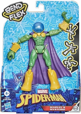 Spider-Man Marvel Bend and Flex Marvel’s Mysterio Action Figure Toy, 6-Inch Flexible Figure, Includes Accessory, for Kids Ages 4 and Up