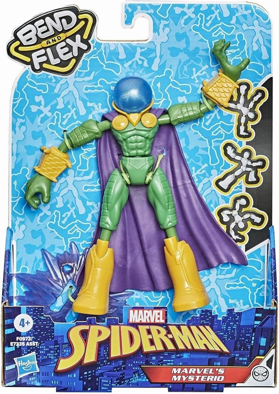 Spider-Man Marvel Bend and Flex Marvel’s Mysterio Action Figure Toy, 6-Inch Flexible Figure, Includes Accessory, for Kids Ages 4 and Up