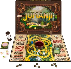 Spin Master Games, Jumanji 30th Anniversary Edition, The Classic Thrilling Adventure Family Board Game Based on The Action-Comedy Movie, Updated Jungle Challenges, 2-4 Players, for Ages 6 & Up