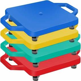 Sports Scooter Board with Handles, Floor Scooter, Sitting Scooter Board for Kids Sports Activities, Age: Over 6 Years Old