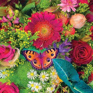 Springbok Spring Fever 500 Piece Jigsaw Puzzle for Adults - Colorful Butterfly and Flowers - Relaxing Puzzle with Unique Precision Fit Pieces - Finished Size 20" x 20"