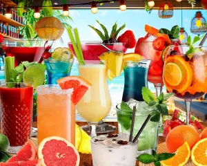 Springbok Summer Sips 1000 Piece Jigsaw Puzzle for Adults - Have Fun with This Tropical Image That's Sure to Tempt Your tastebuds