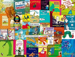 Springbok Childhood Stories 1000 Piece Jigsaw Puzzle for Adults & Kids Features Book Covers from Some of Your Favorite Childhood Stores