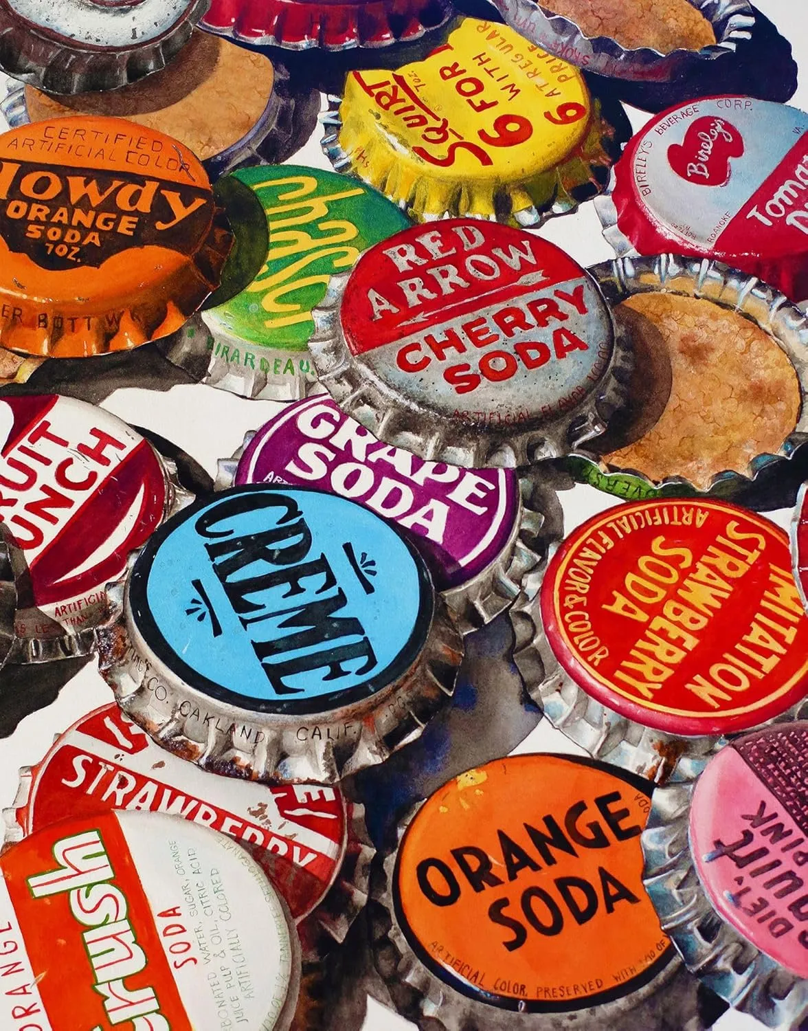 Springbok's Bottle Caps 1000 Piece Puzzle for Adults by Artist Lana Cease Features a Wonderful Composition of Nostalgic Bottle Caps.