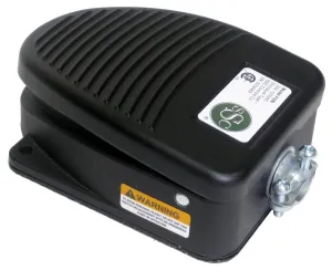 SSC Controls F300 Foot Switch, Maintained Action (Push On/Push Off), Die-Cast, Electrical, Single Pedal, Made in USA