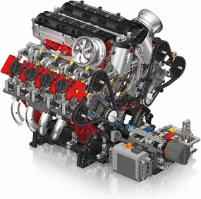 STADREWVY F488 Supercar V8 Engine Model Kit, 2718  Pieces, Motorized Building Set