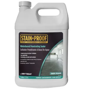 Stain Proof Waterbased Penetrating Sealer - 1 Gal, Protects Against Water and Oil Stains, Sealer for Concrete, Paver, Driveway, Stone & More; for Indoor & Outdoor Application