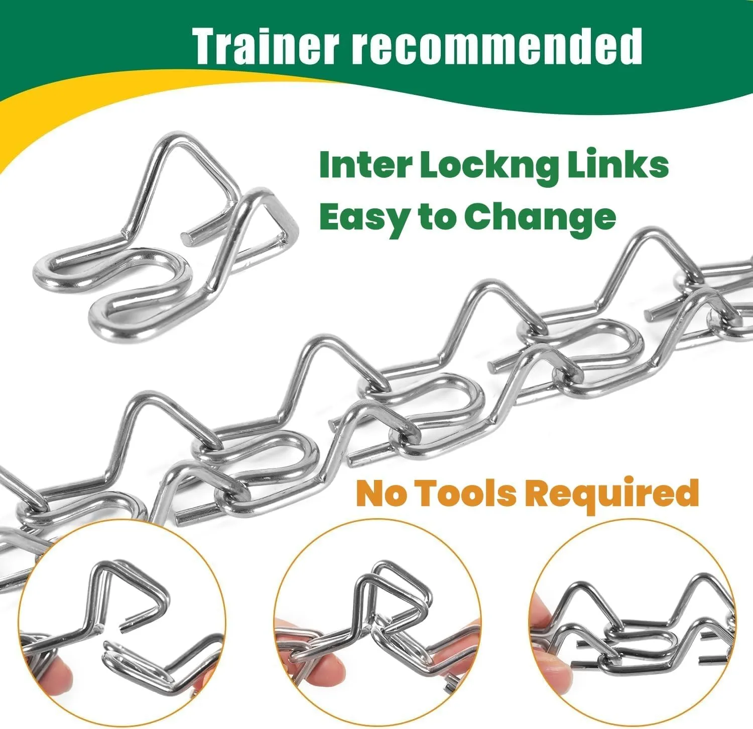 Stainless Steel Adjustable Dog Collar with Quick-Release Buckle - Heavy Duty Swivel Chain for Large Dogs, 26in x 4.0mm Secure Comfort Fit (Fits Neck up to 23in) XL