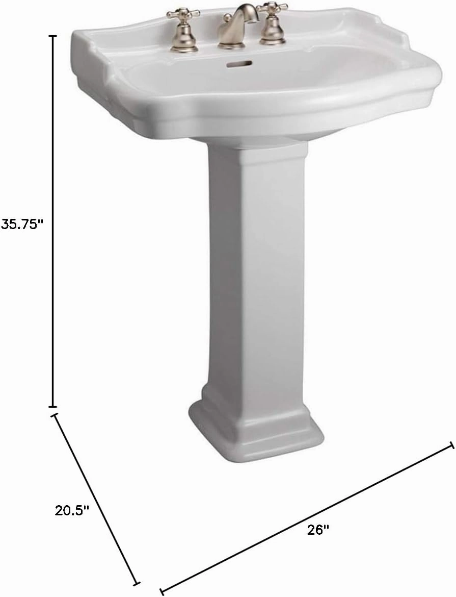 Stanford 660 Pedestal Lavatory 8" Widespread