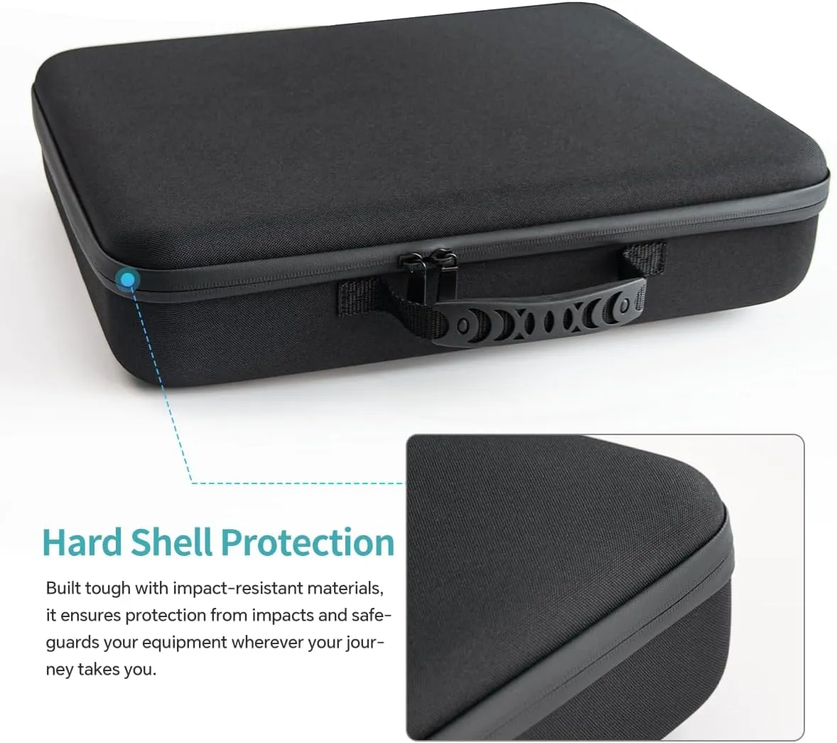 Starlink Mini Travel Bag, Perfectly Protection for Kickstand, Pipe Adapter, Cables, Power Supply- Hard Shell Portable Storage Case with Dual Layer Customizable Shock-Absorbing Foam Interior