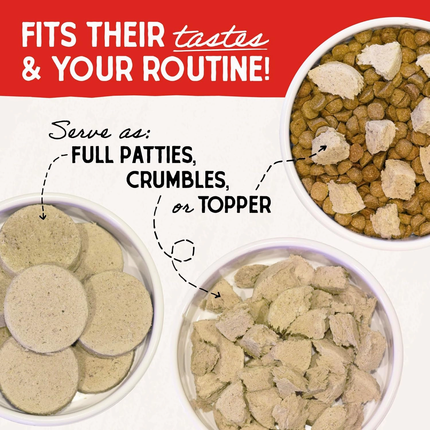 Stella & Chewy's Freeze-Dried Raw Dinner Patties - Beef Recipe - High Protein Grain-Free Puppy & Dog Food - Perfect For Picky Eaters - 25 oz