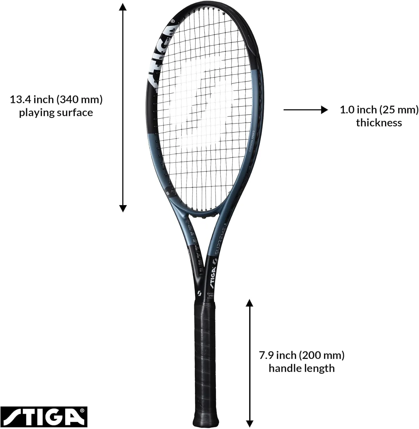 STIGA Supreme Tennis Racket, Adult Tennis Racket for Advanced Players & High-Performance Play
