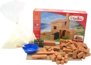 Stone Blocks Cottage Buildable Small House for Kids, Made in Germany, Ages 6 , Unisex Children Toy-Interlocking Building Sets