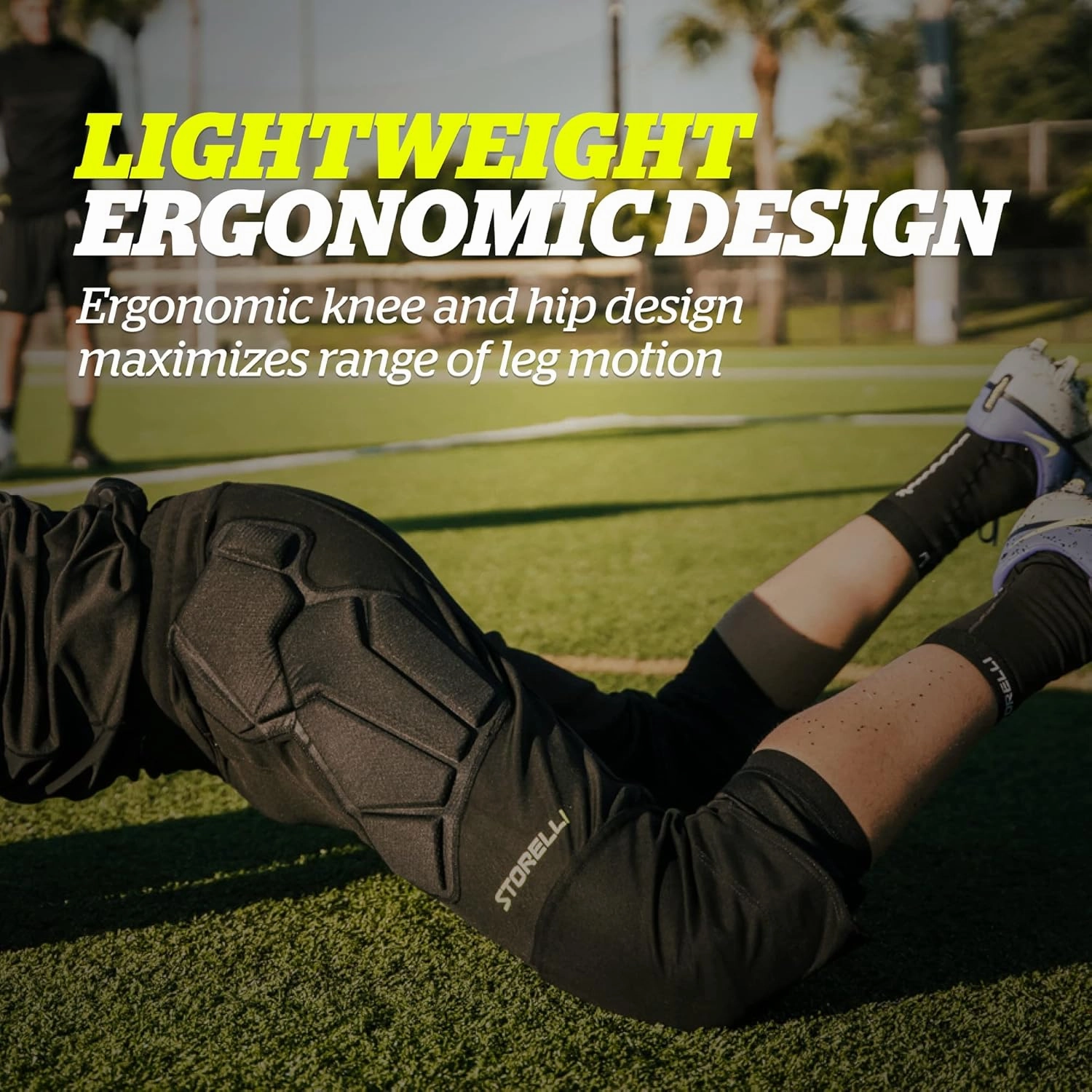 Storelli ExoShield Goalkeeper Pants, High-Impact Protection, Sweat-Wicking, UV-Resistant Athletic Bottoms for Soccer