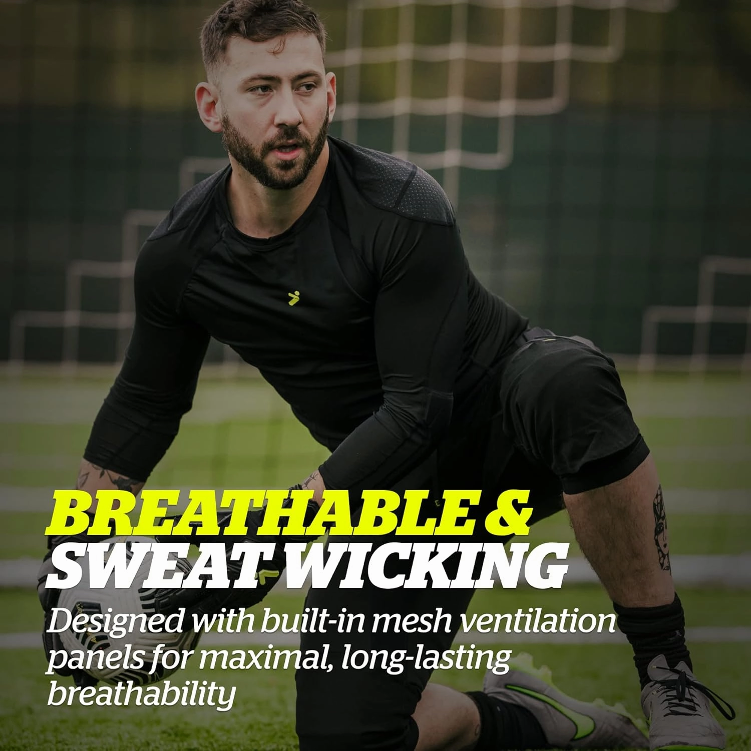Storelli ExoShield Goalkeeper Pants, High-Impact Protection, Sweat-Wicking, UV-Resistant Athletic Bottoms for Soccer