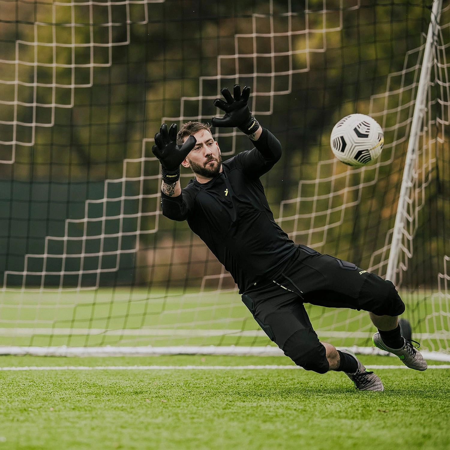 Storelli ExoShield Goalkeeper Pants, High-Impact Protection, Sweat-Wicking, UV-Resistant Athletic Bottoms for Soccer