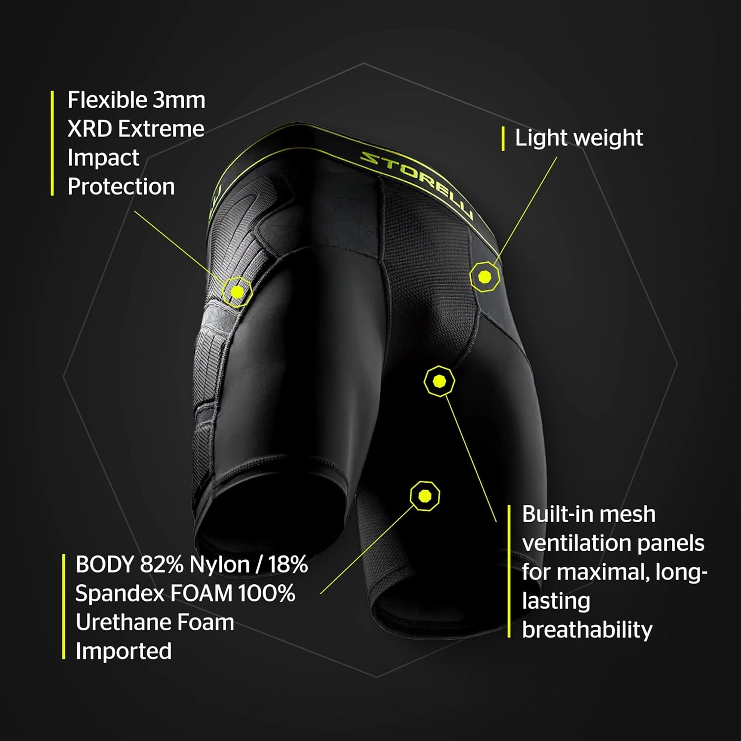 Storelli Unisex BodyShield Impact Slider, High-Impact Protection, Sweat-Wicking, UV-Resistant Athletic Undershorts for Soccer