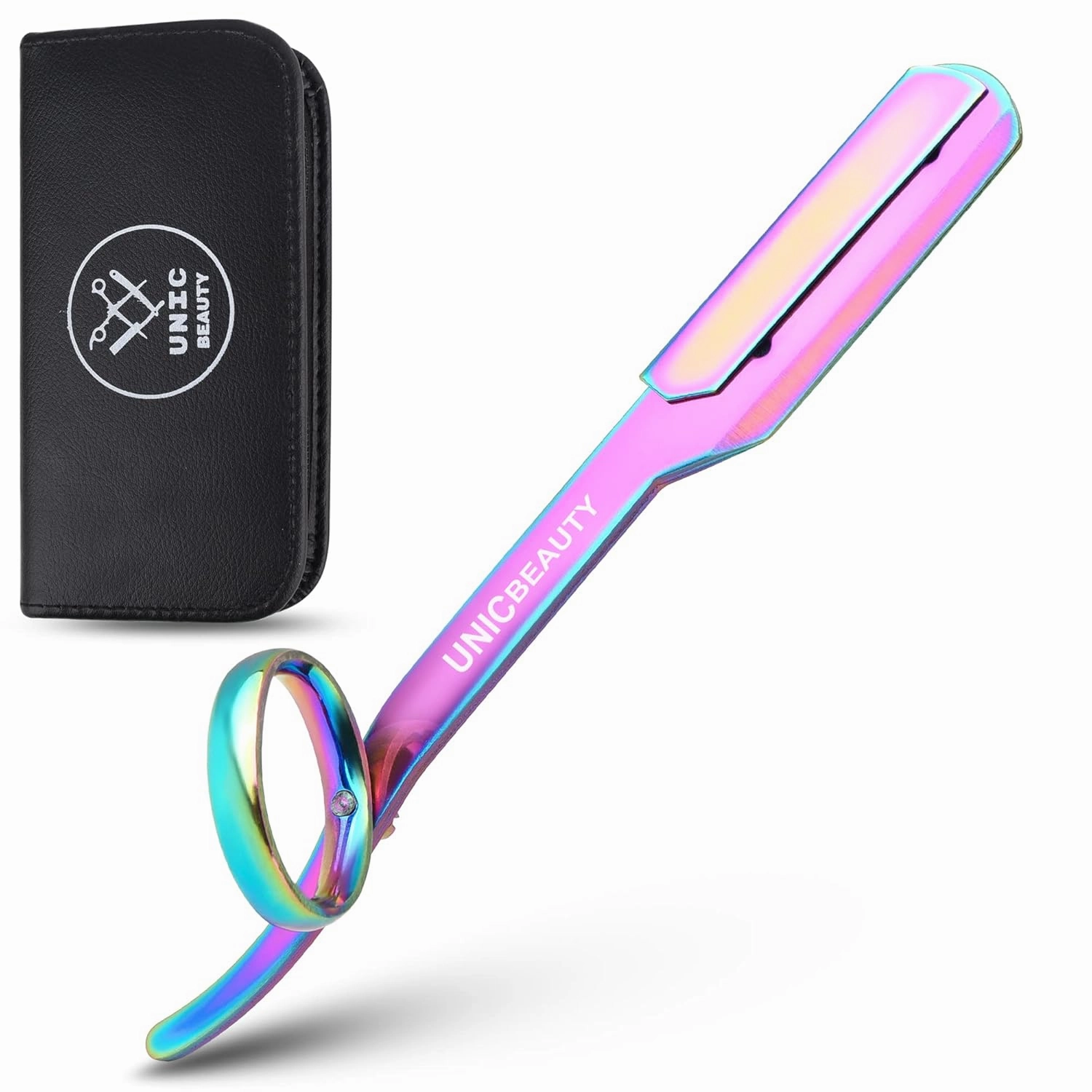 Straight Razors for Men - Professional Barber Razor for Close Shave with Premium Quality Edge, Blades Pack & Maintenance kit included with Pouch
