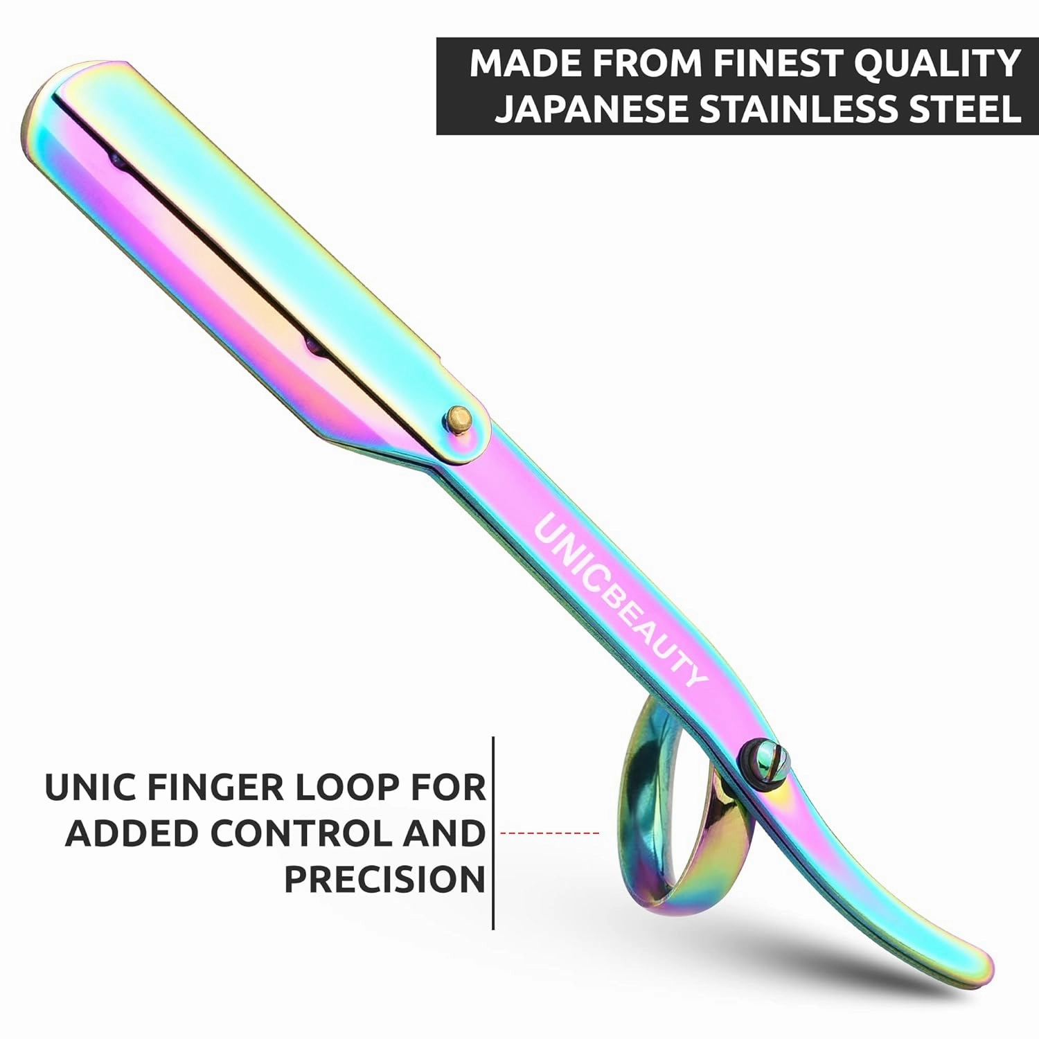 Straight Razors for Men - Professional Barber Razor for Close Shave with Premium Quality Edge, Blades Pack & Maintenance kit included with Pouch