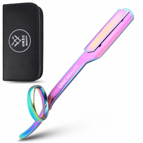 Straight Razors for Men - Professional Barber Razor for Close Shave with Premium Quality Edge, Blades Pack & Maintenance kit included with Pouch