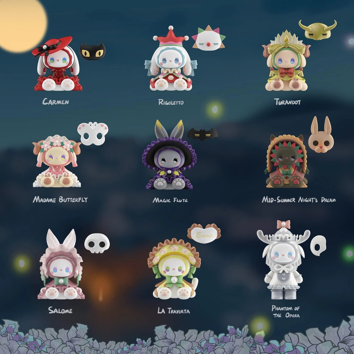 Studio Emma Secret Forest Masked Ball Series Blind Bag 8PCS Random Collection Mystery Toys Cute Blind Box Figures for Birthday Party (Whole Set)