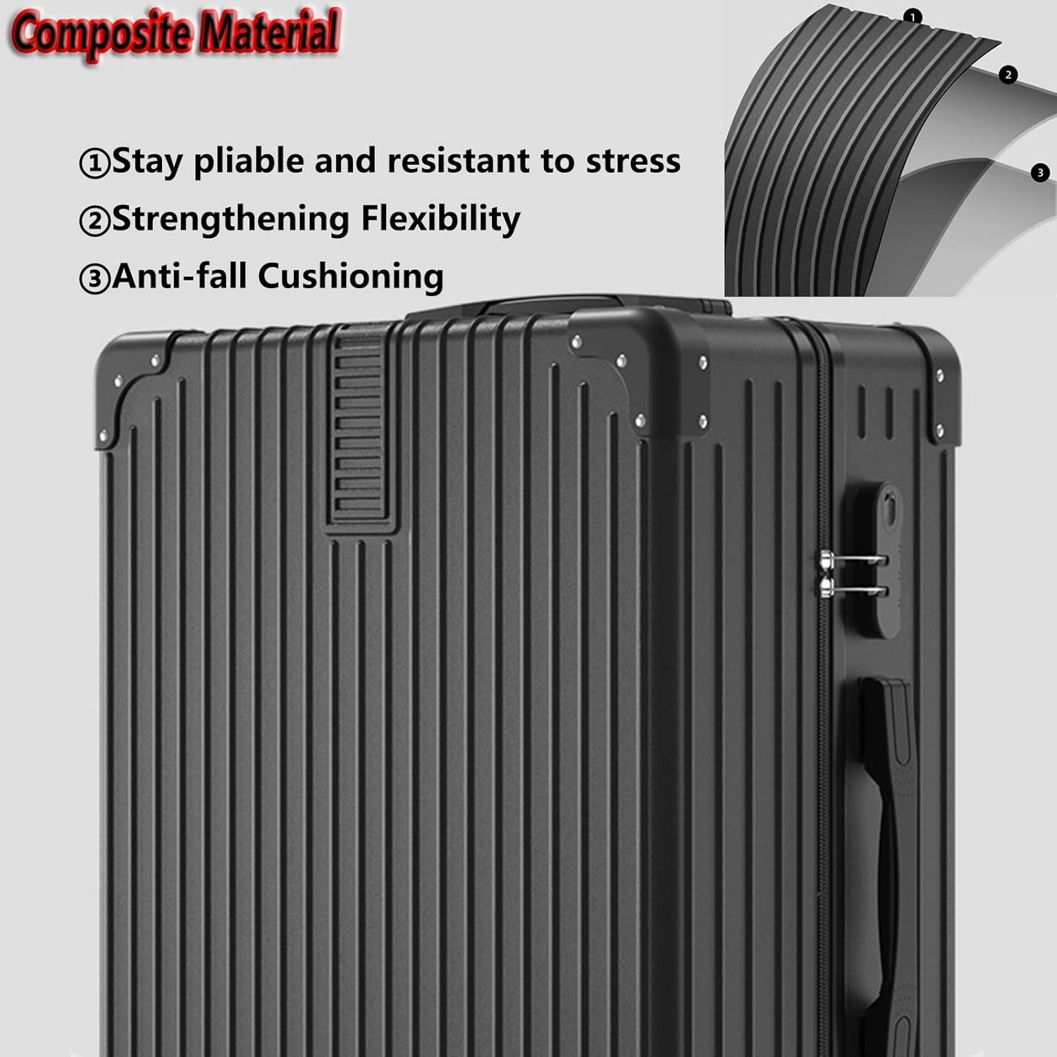 Suitcases With Wheels, Suit Case, Large Capacity Hand Suitcase, Bureau Cross-Buckle Fixing, For Going On A Trip, Men And Women (Color : 20 Rack, Size : Silver)