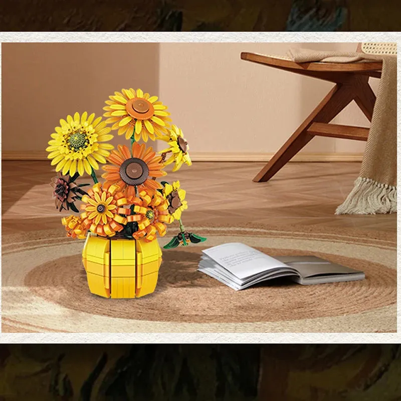 Sunflower Bouquet Model Bricks Set