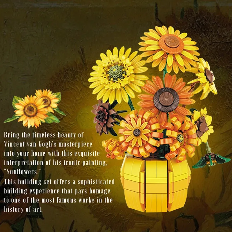 Sunflower Bouquet Model Bricks Set