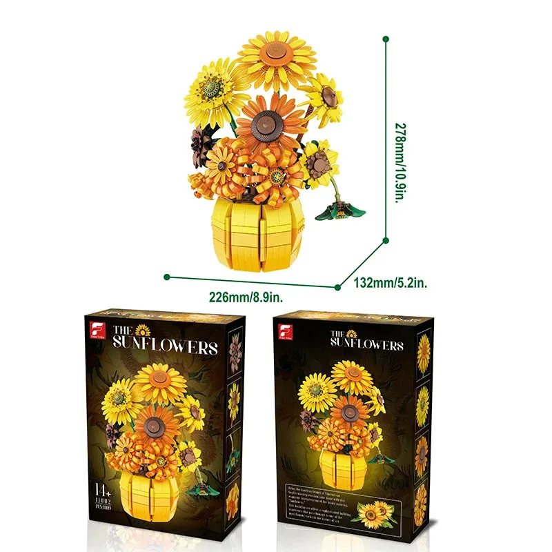 Sunflower Bouquet Model Bricks Set