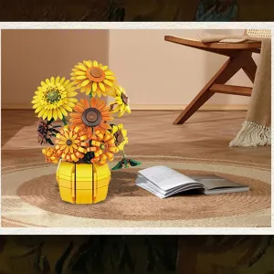 Sunflower Bouquet Model Bricks Set