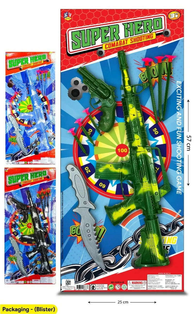 Super Hero Comabat Shooting Gun Toy For Kids