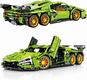 Super Sports Car Building Kit,1:14 Scale Building Blocks Toys,6X6 Race Car Model,for 14  Year Boys,Adult(1475 Pieces)