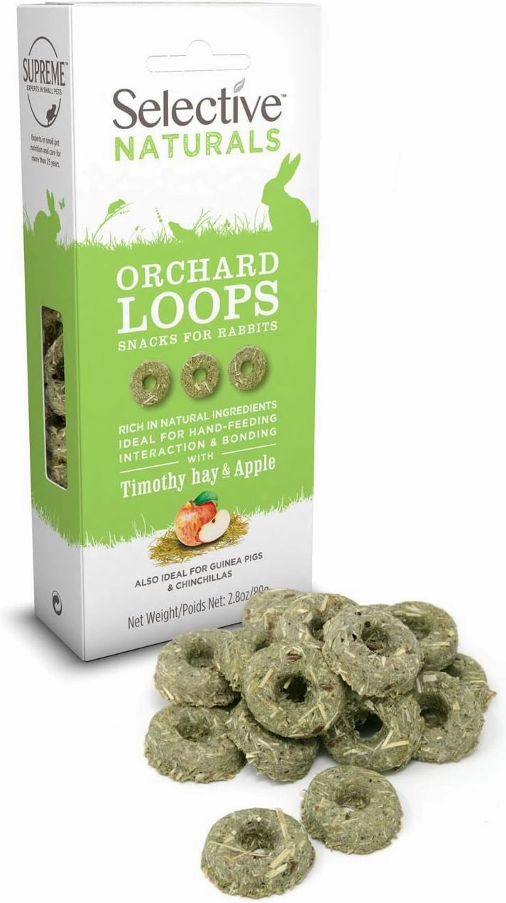 Supreme Petfoods Selective Naturals Orchard Loops with Timothy Hay & Apple (Pack of 4)