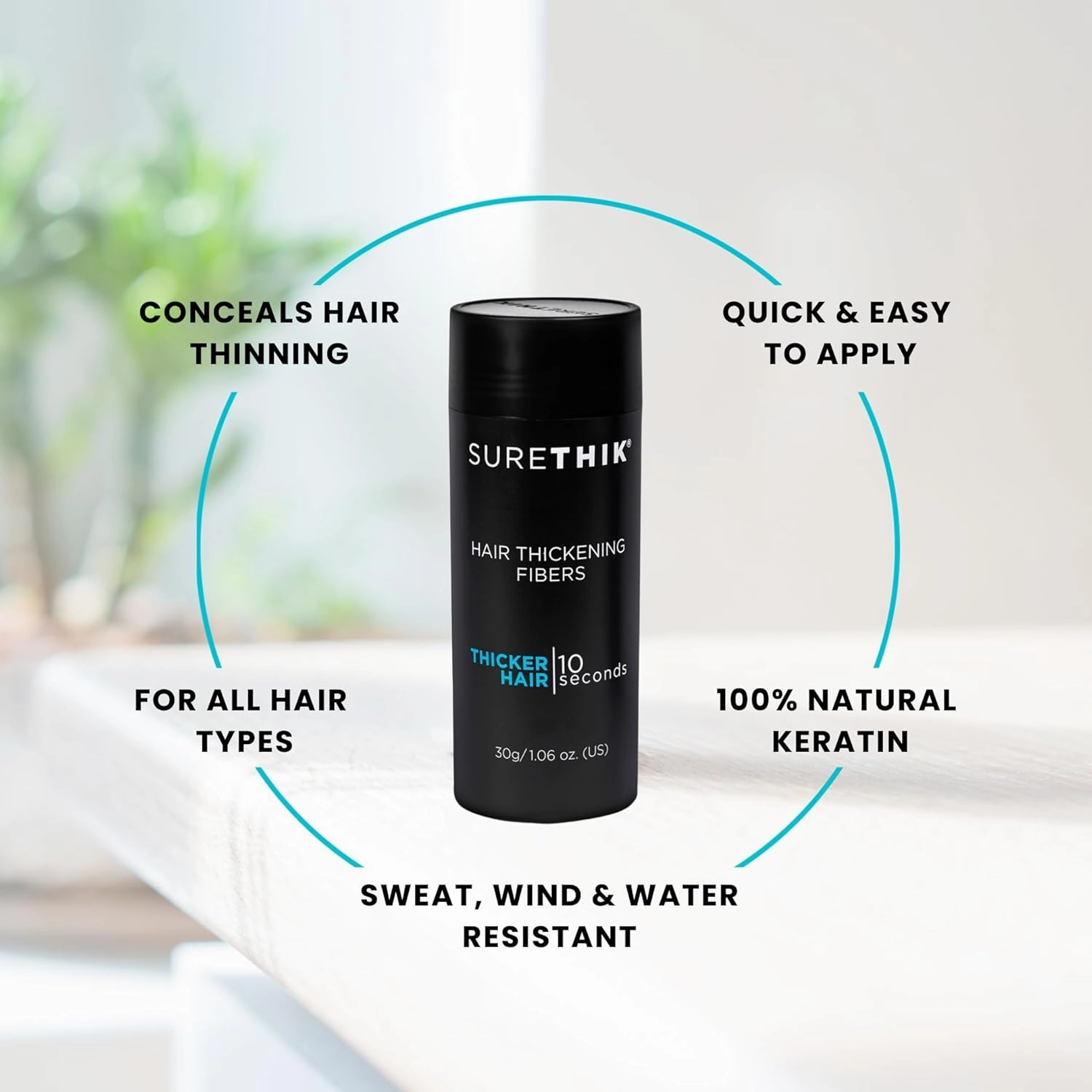 SURETHIK Light Blonde Building Hair Fibers for Thinning Hair, Concealing Thin Hair for Instantly Fuller Look - For Men & Women, 30g