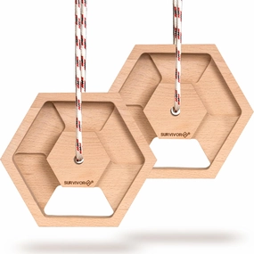 SURVIVOR Hangboard - Rock Climbing & Bouldering Training Board - Fingerboard for Hanging & Climbing Practice - Pull Up Holds for Increased Finger & Forearm Grip Strength