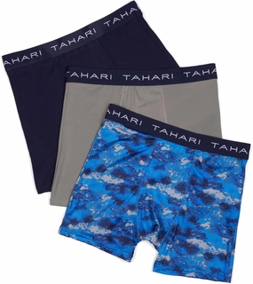 TAHARI Big Boys Printed and Solid Boxer Briefs Underwear with Logo Waistband