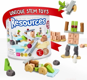 Taksa Toys Creative Unique Building Stem Toys for Kids Ages 4 5 6 7  Educational Blocks Resources for Learning, Open-Ended Montessori Toys for Girls Boys Fine Motor Skills, Reggio Emilia Toys 72 Pcs