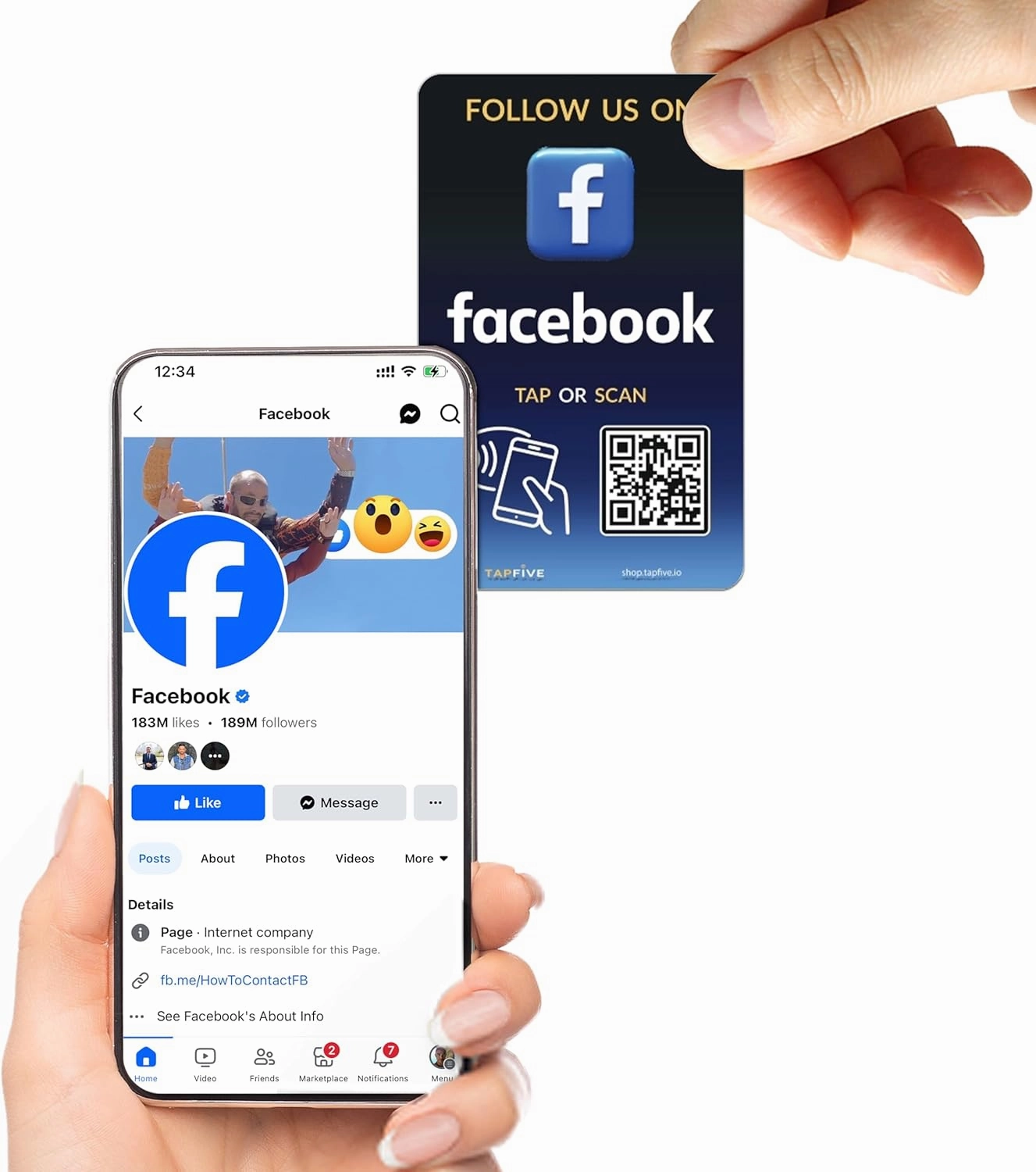 TapFive Google Review Tap Cards   Follow Us on Instagram Facebook TikTok - Tap for Instant Reviews & Followers - All Phones Compatible - Reusable NFC & QR (5-Pack Social Pack)