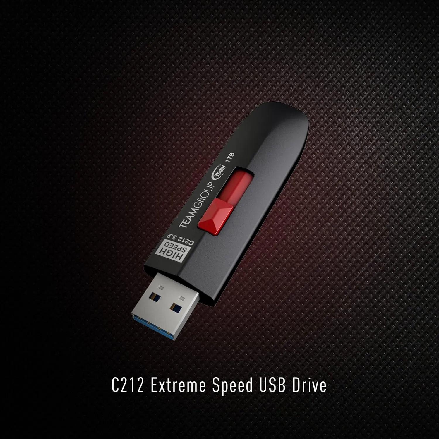 TEAMGROUP C212 Extreme Speed 256GB 1000/800MB/s USB 3.2 Gen 2 Easy Push-and-Pul Flash Thumb Drive External Data Storage Memory Stick Compatible with Computer/Laptop/PS4 PS5 TC2123256GB01