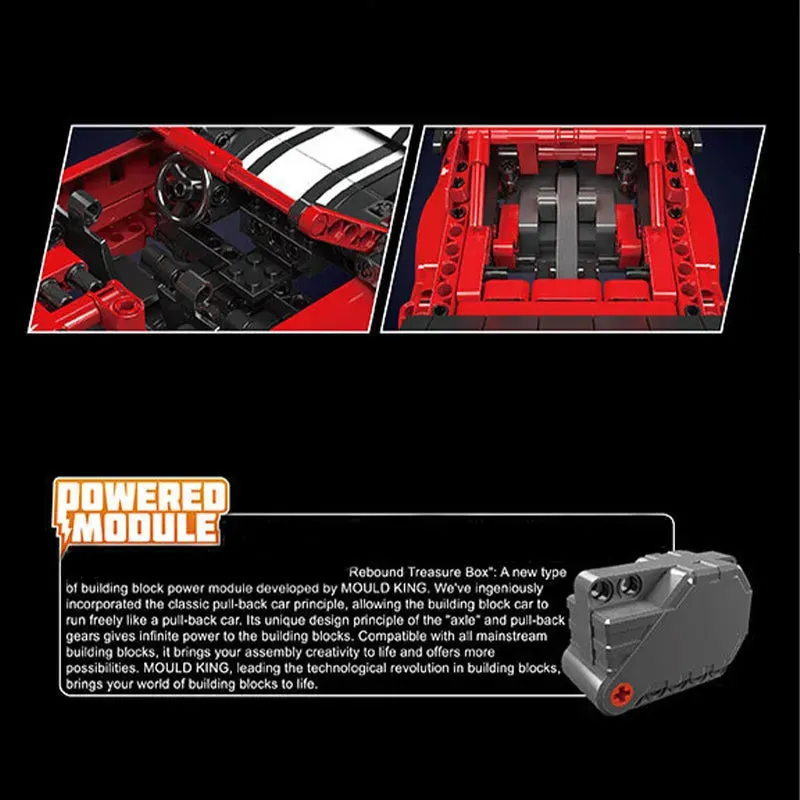 Tech Challenger Pull Back Sports Car Bricks Toy