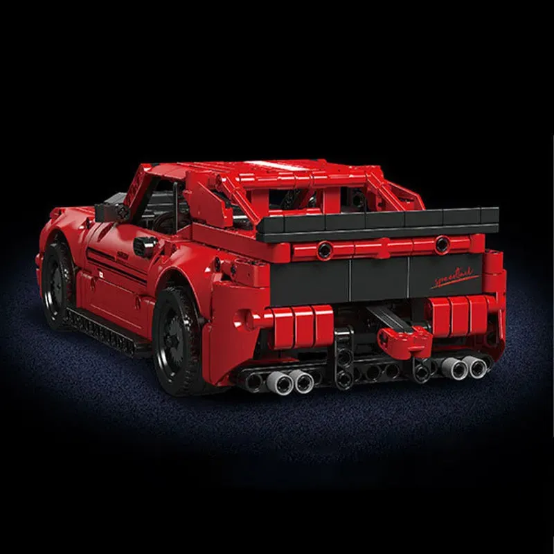 Tech Challenger Pull Back Sports Car Bricks Toy