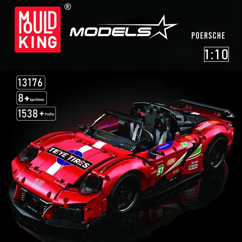Tech MOC Motorized Porsche 911 Super Car Bricks Toy