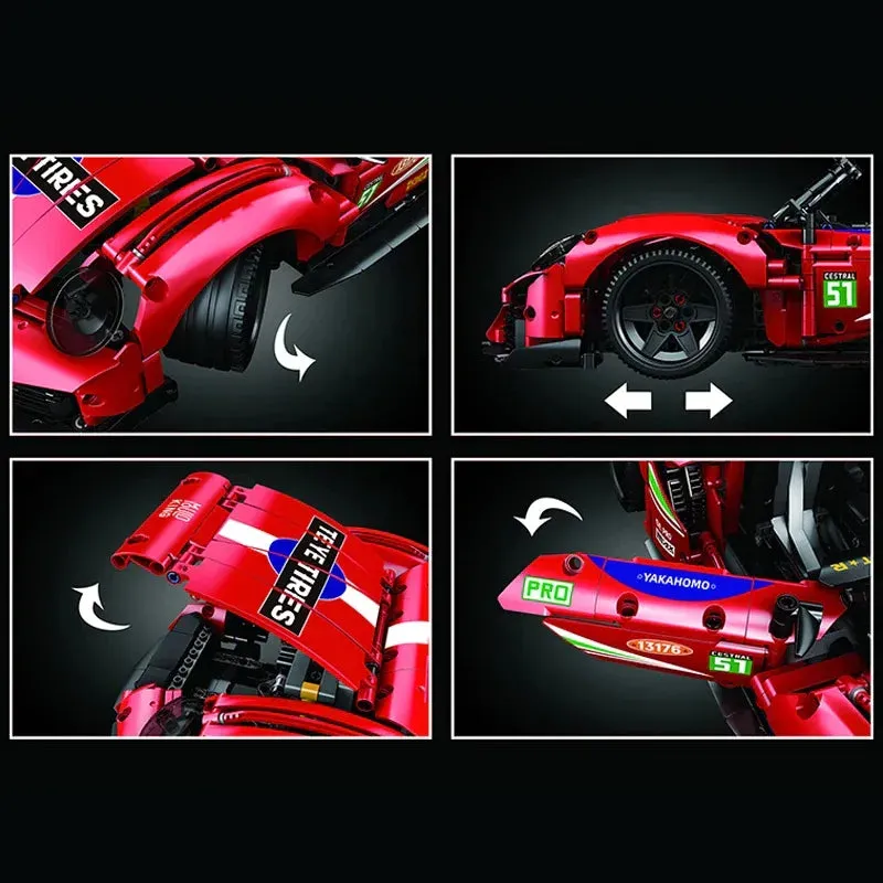 Tech MOC Motorized Porsche 911 Super Car Bricks Toy