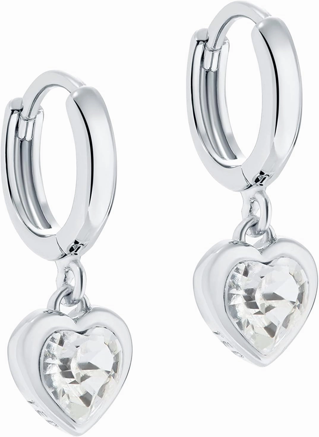 Ted Baker London Hanniy Crystal Heart Huggie Hoop Earrings for Women