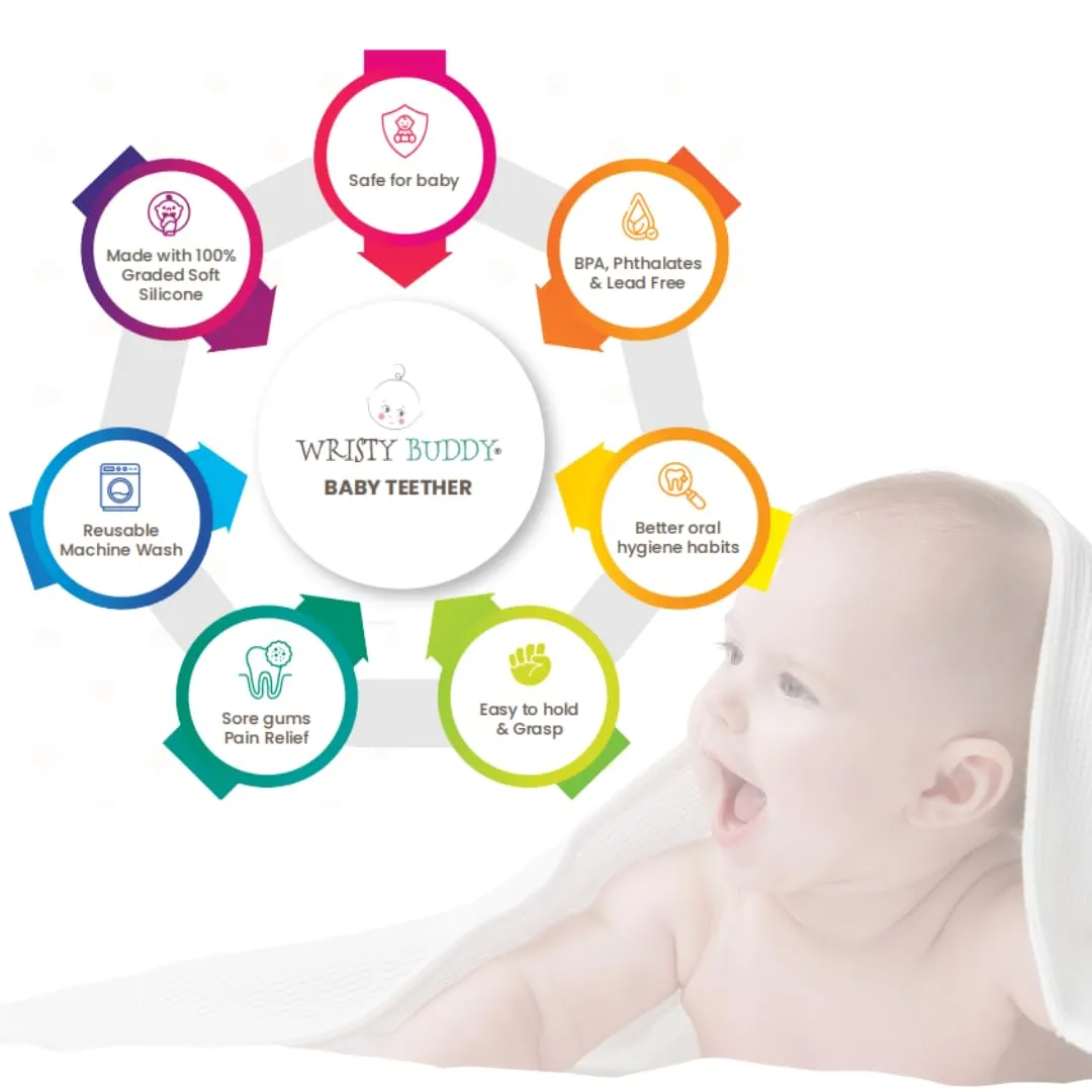 Teething Ring for Babies 0-6 8 10 12 Months | Cute Soft Moose Animal Teething Toys & Gloves | Baby Teething Relief Toy Pack | Infant Chew Toys for 3-6 Months, 1 2 3 Years