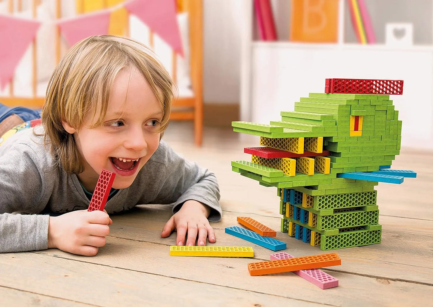 Tegu 40 Piece Perfect Blocks Building Set Green & Blue (Amazon Exclusive)