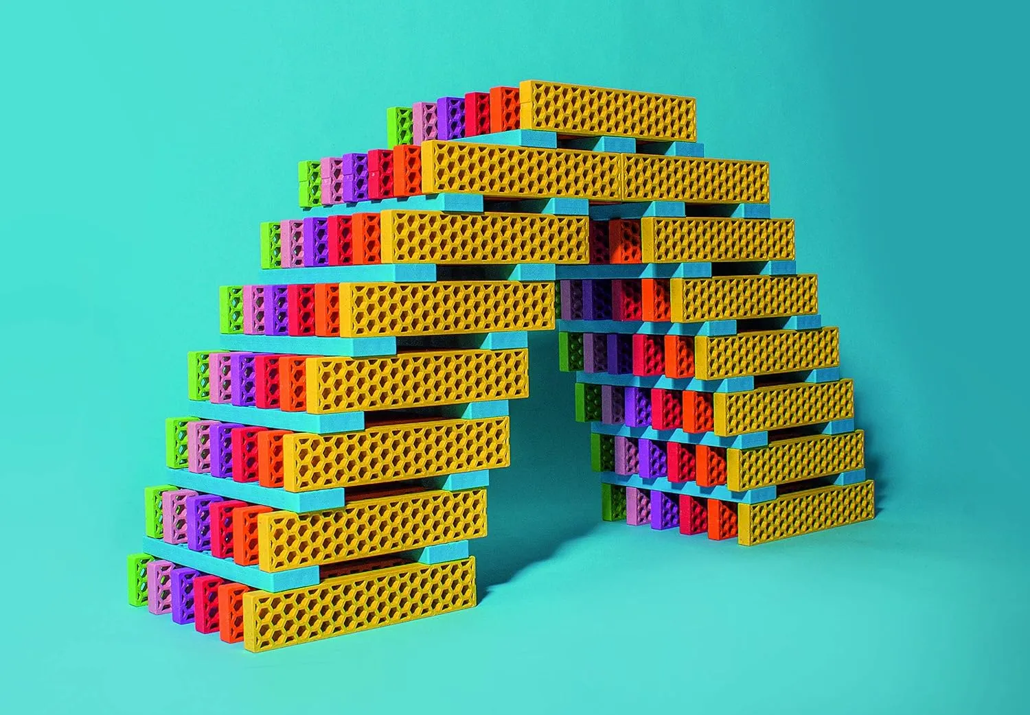 Tegu 40 Piece Perfect Blocks Building Set Green & Blue (Amazon Exclusive)