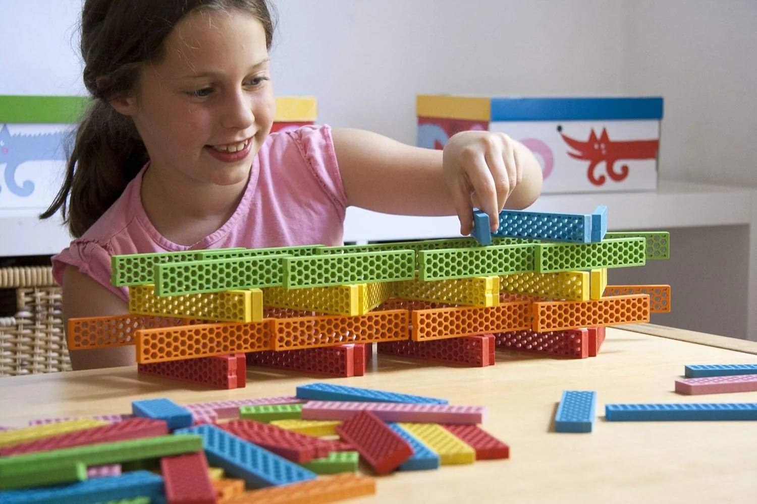 Tegu 40 Piece Perfect Blocks Building Set Green & Blue (Amazon Exclusive)